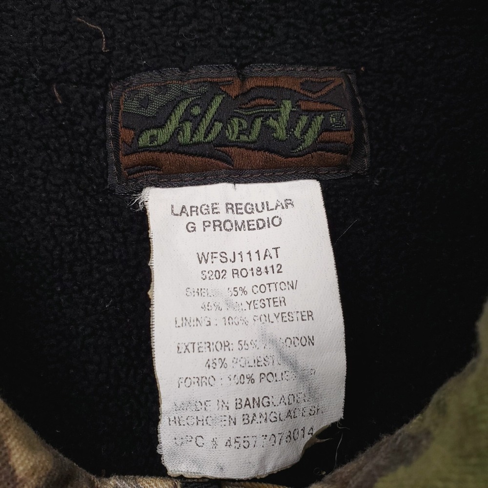 Liberty Jacket Women Large Brown Green Camo Coat Fleece Lined Bill Jordan Timber - Picture 5 of 11